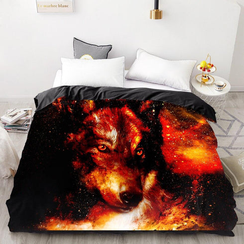 Housse de Couette Loup Animal Totem